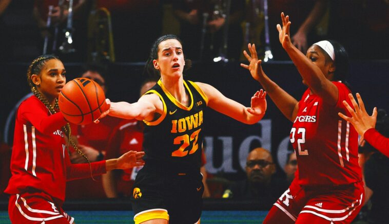 Caitlin Clark has 14th career triple-double to lead No. 4 Iowa women to 103-69 rout of Rutgers