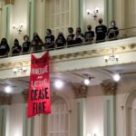 Hundreds of cease-fire protesters force California Assembly to adjourn