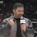 Filipino boxing legend Manny Pacquiao during his appearance in the Rizin 45 event in Saitama, Japan.