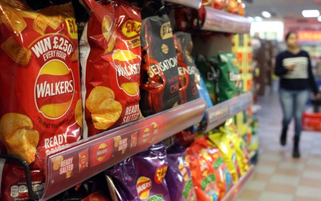 Walkers crisps in a shop