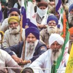 Farmers at the Punjab-Haryana Shambhu border during their Delhi Chalo protest on Sunday | PHOTO: PTI