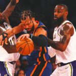 LeBron James, Lakers pull away for 113-105 win to end Knicks' winning streak