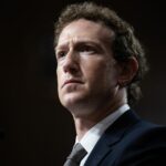 Mark Zuckerberg testifying at the Senate hearing titled “Big Tech and the Online Child Sexual Exploitation Crisis.”