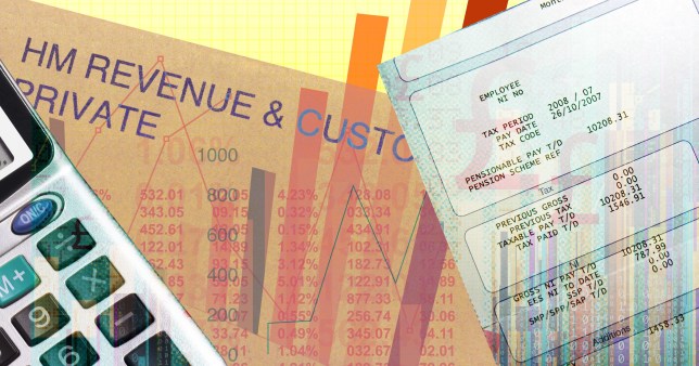 A collage of a HMRC form and a calculator.