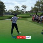 Angry Rickie Fowler turns on noisy fan after tee shot!