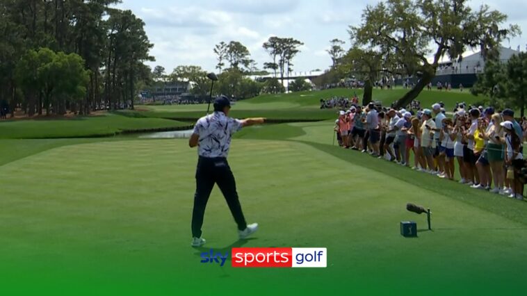 Angry Rickie Fowler turns on noisy fan after tee shot!