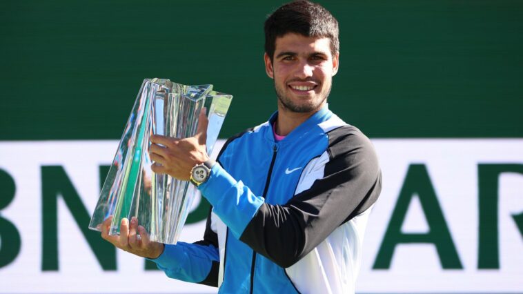 Carlos Alcaraz wins BNP Paribas Open final in Indian Wells for second time with win against Daniil Medvedev