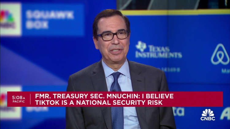 Former Treasury Secretary Mnuchin: I'm going to put together a group to buy TikTok