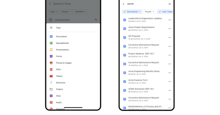 Google Drive search on iOS gets better filtering options