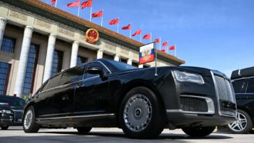 Kim Jong Un takes ride in luxury Russian limo given to him by Putin