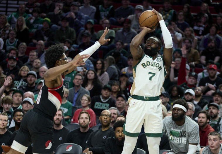 Jaylen Brown Celtics beat Blazers NBA