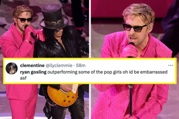 People Are Loving Ryan Gosling's "I'm Just Ken" Performance At The 2024 Oscars