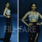 Rakul Preet Singh walks the ramp in a shimmery number with a thigh-high slit. See pics: