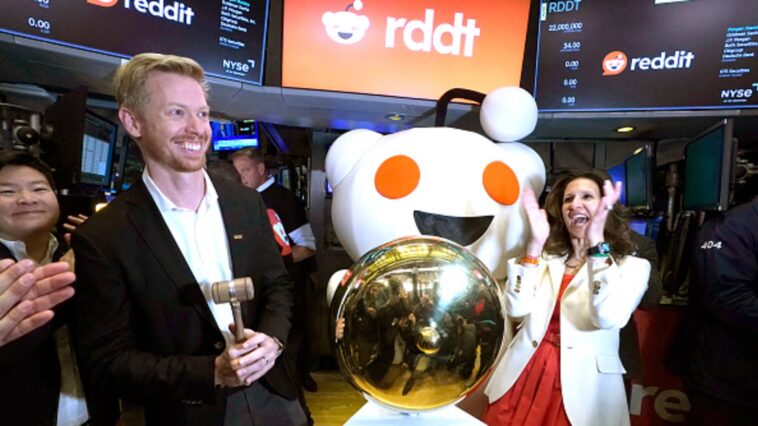 Reddit pops as much as 70% in NYSE debut after selling shares at top of range