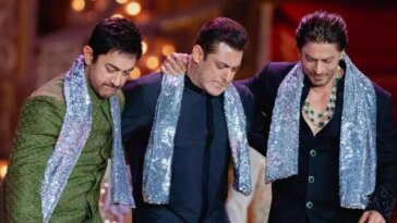 Shah Rukh Khan, Salman Khan & Aamir Khan dance to Naatu Naatu at Anant-Radhika’s pre-wedding bash