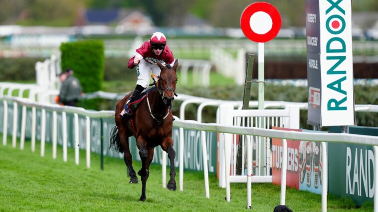 No rivals in sight as Brighterdaysahead crosses the line at Aintree