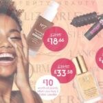 Image of a smiling model and Boots products currently on sale.