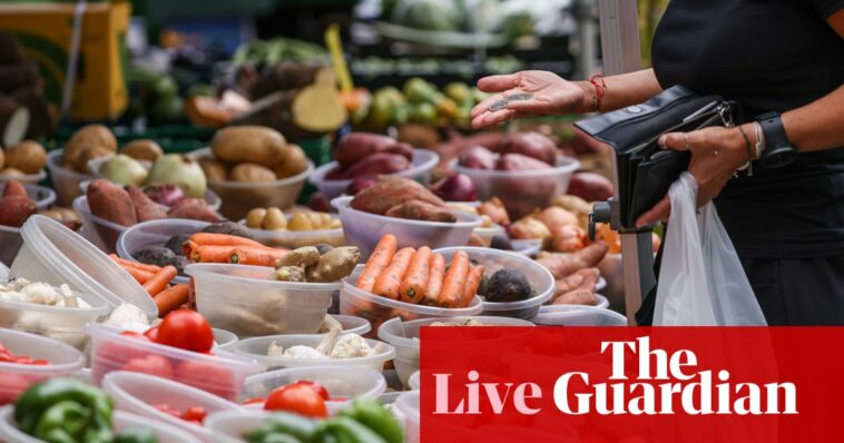 Food inflation across rich nations falls to pre-Ukraine war levels; UK economy at turning point – business live