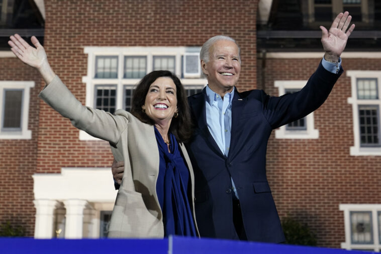 Gov. Kathy Hochul said that Donald Trump's statement on leaving abortion up to the states will be a win for President Joe Biden.