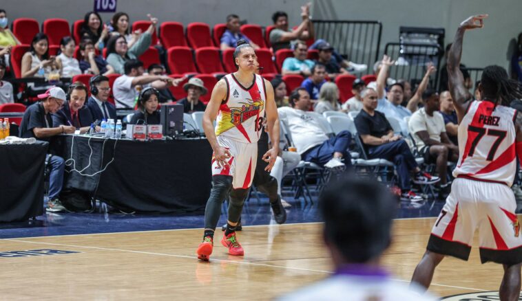 San Miguel Beermen's Marcio Lassiter in a PBA Philippine Cup game against Converge