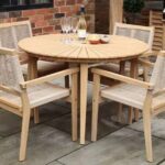 Picture of Aldi worker and M&S garden furniture