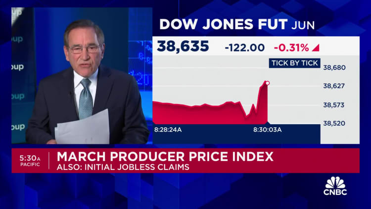 Wholesale prices rose 0.2% in March, less than expected