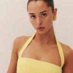 Reformation yellow bikini