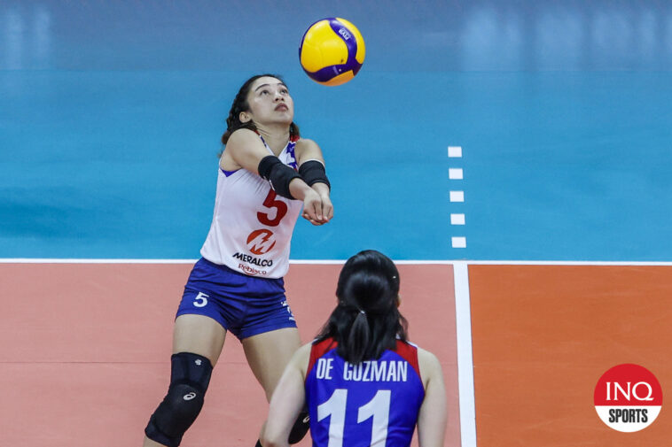 Alas Pilipinas libero Dawn Macandili-Catindig during an AVC Challenge CUp 2024 game