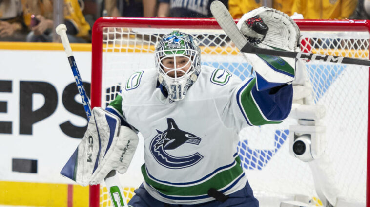 Arturs Silovs' 42 saves lead Canucks past Oilers in Game 3