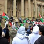 Bolton town centre Gaza Vigil calling for ceasefire