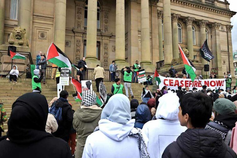 Bolton town centre Gaza Vigil calling for ceasefire