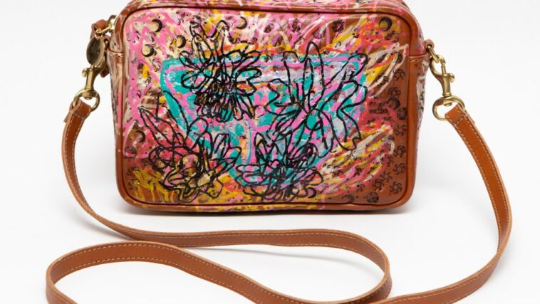 Juan Aguilera designed Clare V Creative Growth Art Center handbag.