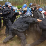 Clashes as protesters try to force entry into German Tesla plant