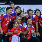 Alas Pilipinas coach  Jorge Souza de Brito with the coaching staff after the bronze medal game