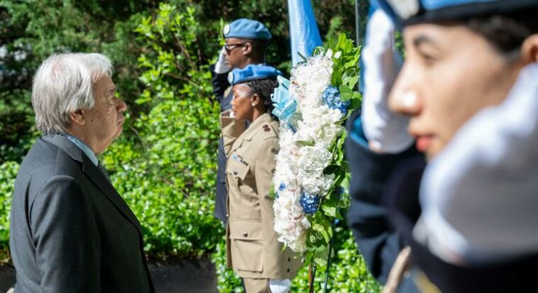 Guterres honours service and sacrifice of UN peacekeepers