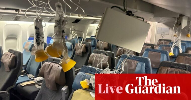 News live: eight Australians hospitalised after British passenger dies in Singapore Airlines turbulence; Labor accuses Coalition of $45bn budget ‘black hole’