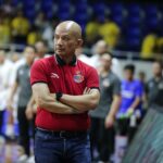 Rain or Shine coach Yeng Guiao in the PBA Philippine Cup playoffs.