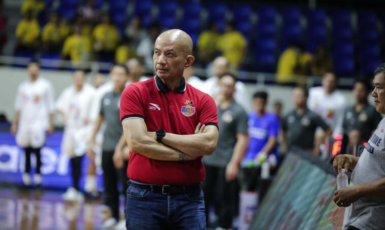 Rain or Shine coach Yeng Guiao in the PBA Philippine Cup playoffs.