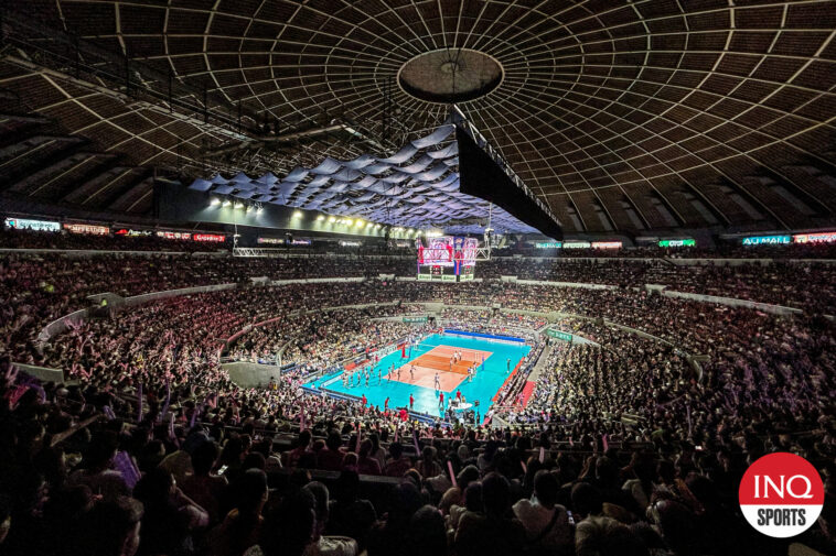 A shot of the crowd during the PVL All-Filipino Conference Finals between Creamline Cool Smashers and Choco Mucho Flying Titans