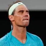 rance, Paris: Tennis: Grand Slam/ATP Tour - French Open, men's singles, 1st round. Zverev (Hamburg) - Nadal (Spain). Rafael Nadal reacts disappointed. Photo by: Frank Molter/picture-alliance/dpa/AP Images