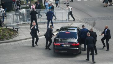 Slovakia PM shooting: Latest updates as Robert Fico fights for his life in hospital after he is shot 'three times' during assassination attempt as '71-year-old poet and writer' is detained by police