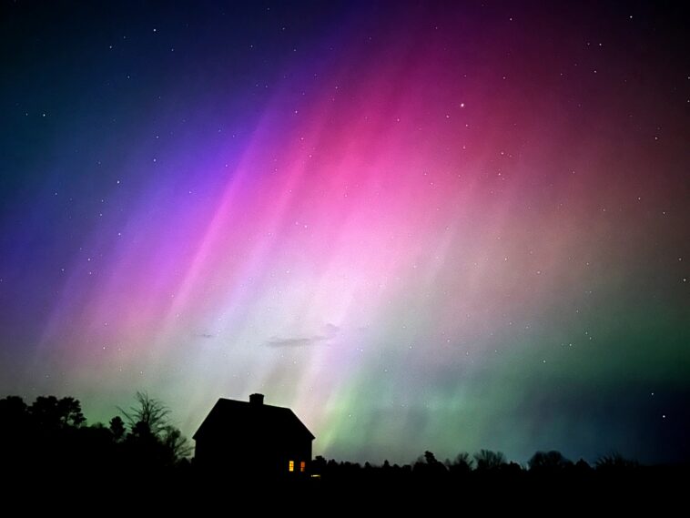 Solar storm produces stunning northern lights across US, UK, Russia