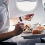 Airline meal served during flight