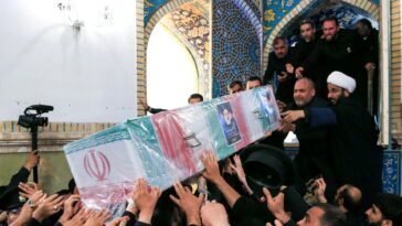 Thousands mourn at Iranian President Ebrahim Raisi’s funeral procession