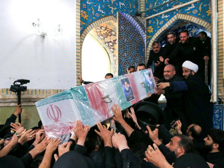 Thousands mourn at Iranian President Ebrahim Raisi’s funeral procession