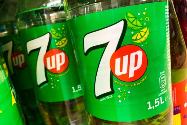 Bottles of 7UP