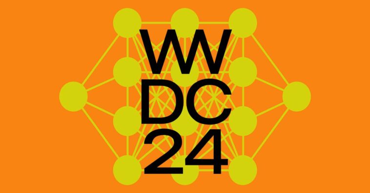 Vector collage of the Worldwide Developers Conference logo.