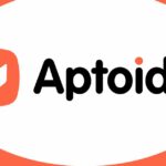 The Aptoide logo against a white, round background.