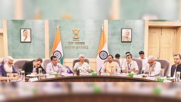 Union Minister for Finance & Corporate Affairs Nirmala Sitharaman (centre) chairs the first pre-Budget consultation with economists in New Delhi on Wednesday. The economists discussed measures for capacity-driven growth | Photo: PTI