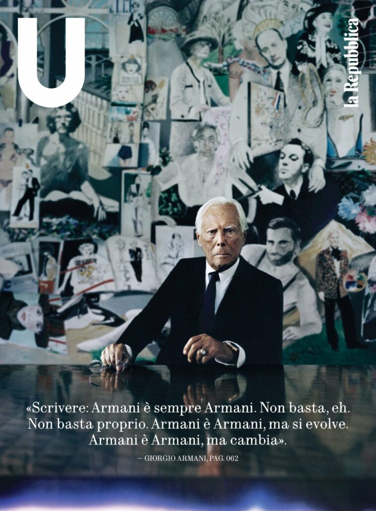 Giorgio Armani, Paolo Roversi Front La Repubblica’s New Menswear Magazine